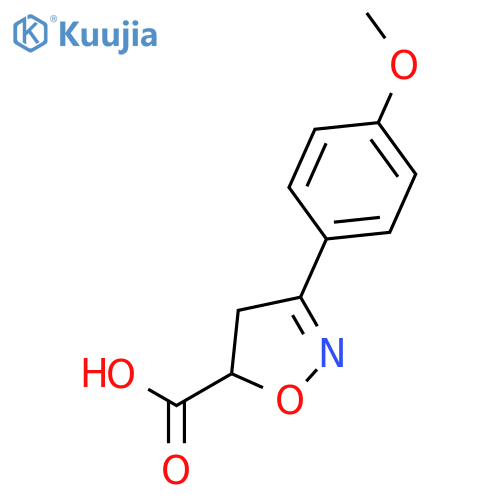 3-(4-Methoxyphenyl)-4,5-dihydroisoxazole-5-carboxylic acid structure