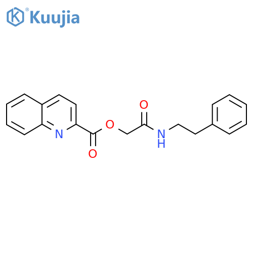 [(2-Phenylethyl)carbamoyl]methyl quinoline-2-carboxylate structure