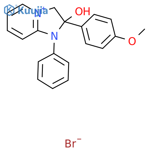 2-hydroxy-2-(4-methoxyphenyl)-1-phenyl-2H,3H-1-imidazo1,2-apyridin-1-ylium bromide structure