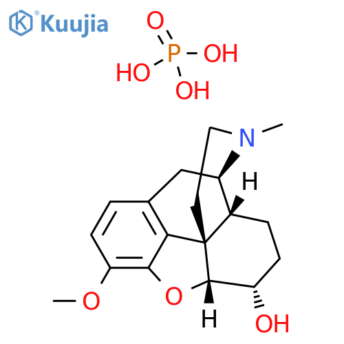 Morphinan-​6α-​ol, 4,​5α-​epoxy-​3-​methoxy-​17-​methyl-​, phosphate (salt) structure