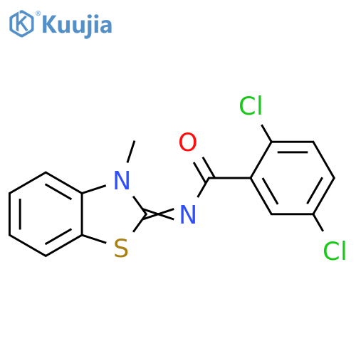 2,5-dichloro-N-(2E)-3-methyl-2,3-dihydro-1,3-benzothiazol-2-ylidenebenzamide structure
