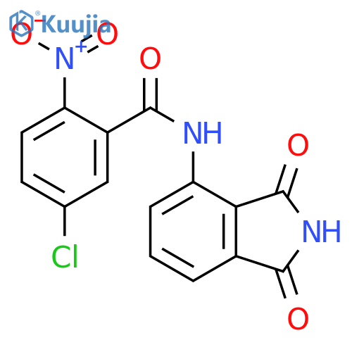 5-chloro-N-(1,3-dioxo-2,3-dihydro-1H-isoindol-4-yl)-2-nitrobenzamide structure