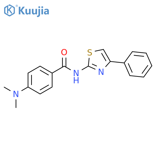 4-(dimethylamino)-N-(4-phenyl-1,3-thiazol-2-yl)benzamide structure