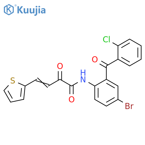 (3E)-N-[4-bromo-2-(2-chlorobenzoyl)phenyl]-2-oxo-4-(thiophen-2-yl)but-3-enamide structure