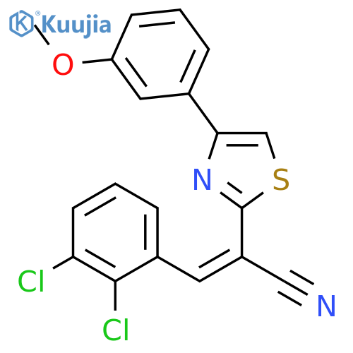 (2Z)-3-(2,3-dichlorophenyl)-2-4-(3-methoxyphenyl)-1,3-thiazol-2-ylprop-2-enenitrile structure