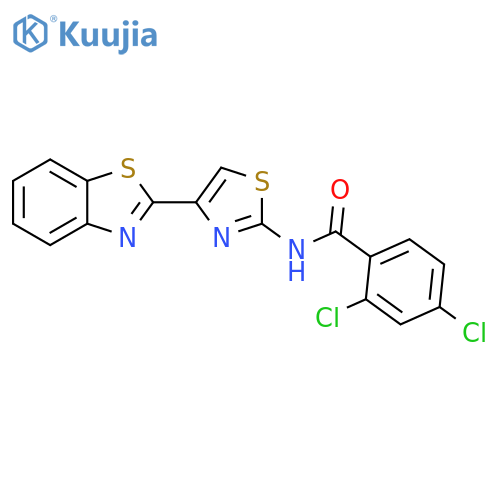 N-4-(1,3-benzothiazol-2-yl)-1,3-thiazol-2-yl-2,4-dichlorobenzamide structure