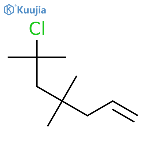 1-Heptene, 6-chloro-4,4,6-trimethyl- structure