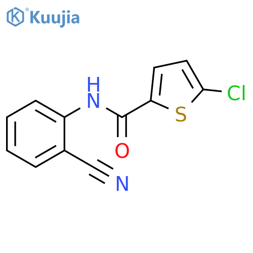 5-chloro-N-(2-cyanophenyl)thiophene-2-carboxamide structure