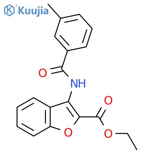 ethyl 3-(3-methylbenzamido)-1-benzofuran-2-carboxylate structure