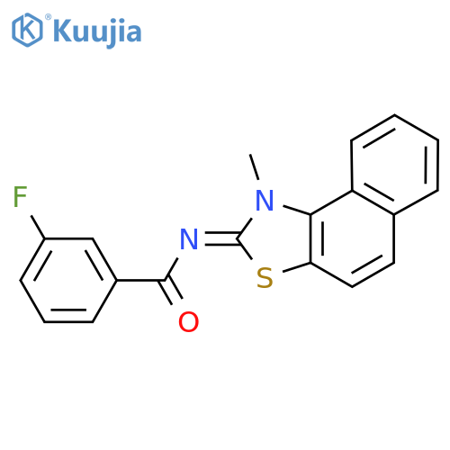 3-fluoro-N-(2E)-1-methyl-1H,2H-naphtho1,2-d1,3thiazol-2-ylidenebenzamide structure