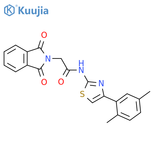 N-[4-(2,5-dimethylphenyl)-1,3-thiazol-2-yl]-2-(1,3-dioxo-2,3-dihydro-1H-isoindol-2-yl)acetamide structure