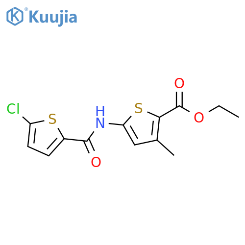 ethyl 5-(5-chlorothiophene-2-amido)-3-methylthiophene-2-carboxylate structure