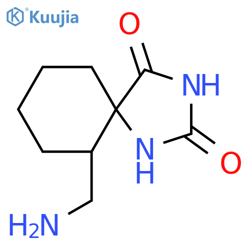 6-(aminomethyl)-1,3-diazaspiro4.5decane-2,4-dione structure