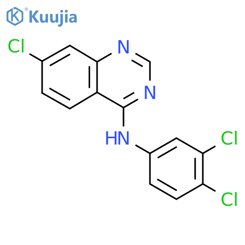 7-Chloro-N-(3,4-dichlorophenyl)quinazolin-4-amine structure