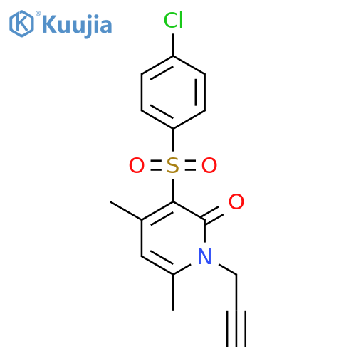 3-[(4-chlorophenyl)sulfonyl]-4,6-dimethyl-1-(2-propynyl)-2(1H)-pyridinone structure