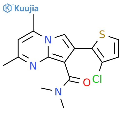 7-(3-CHLORO-2-THIENYL)-N,N,2,4-TETRAMETHYLPYRROLO[1,2-A]PYRIMIDINE-8-CARBOXAMIDE structure