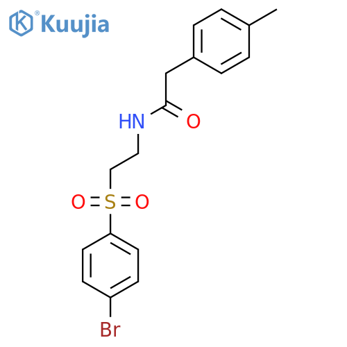 N-(2-[(4-BROMOPHENYL)SULFONYL]ETHYL)-2-(4-METHYLPHENYL)ACETAMIDE structure