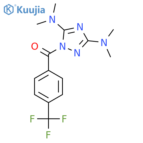 N3,N3,N5,N5-Tetramethyl-1-[4-(trifluoromethyl)benzoyl]-1H-1,2,4-triazole-3,5-diamine structure