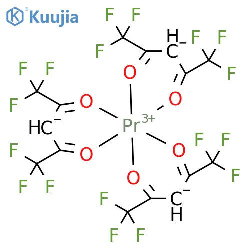 Praseodymium(III) hexafluoro-2,4-pentanedionate structure