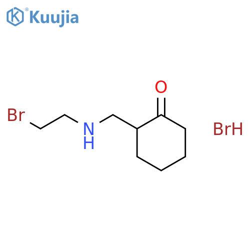 2-{[(2-Bromoethyl)amino]methyl}cyclohexanone hydrobromide structure