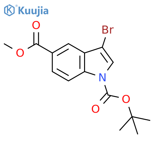 1-(TERT-BUTYL) 5-METHYL 3-BROMO-1H-INDOLE-1,5-DICARBOXYLATE structure