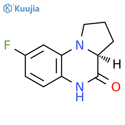 (S)-8-FLUORO-1,2,3,3A-TETRAHYDROPYRROLO[1,2-A]QUINOXALIN-4(5H)-ONE structure