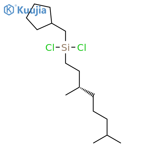 Silane, dichloro(cyclopentylmethyl)[(3S)-3,7-dimethyloctyl]- structure