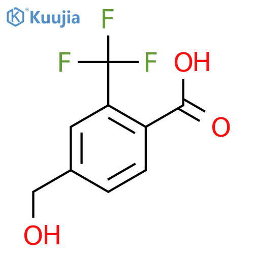 BENZOIC ACID, 4-(HYDROXYMETHYL)-2-(TRIFLUOROMETHYL)- structure