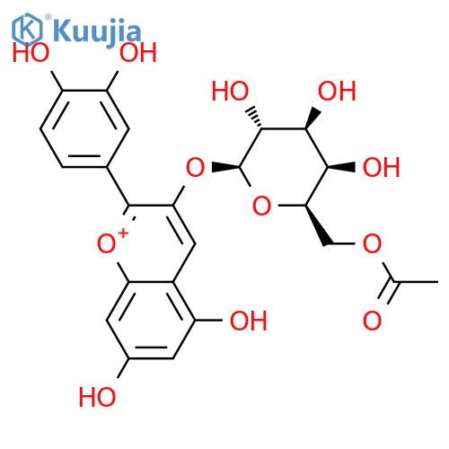 cyanidin 3-O-(6-O-acetyl-beta-D-glucoside) structure