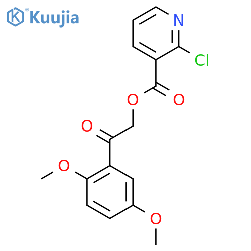 2-(2,5-Dimethoxyphenyl)-2-oxoethyl 2-chloropyridine-3-carboxylate structure
