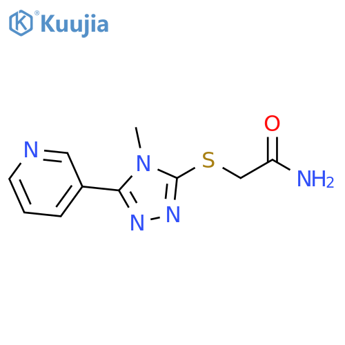 2-((4-methyl-5-(pyridin-3-yl)-4H-1,2,4-triazol-3-yl)thio)acetamide structure