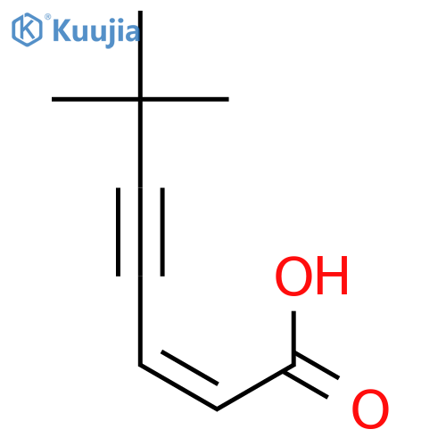 2-Hepten-4-ynoic acid, 6,6-dimethyl-, (2Z)- structure