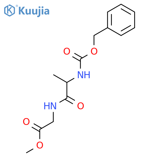 (S)-Methyl 2-(2-(((benzyloxy)carbonyl)amino)propanamido)acetate structure