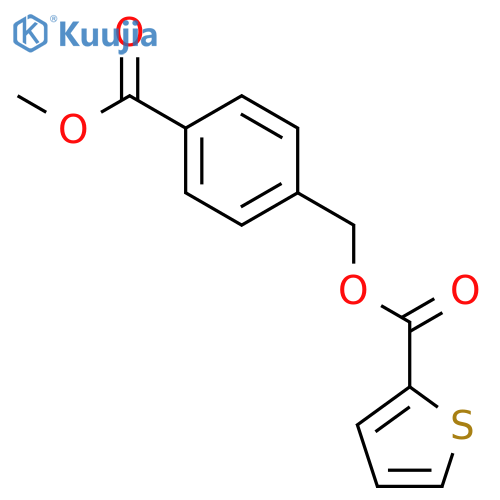 4-(methoxycarbonyl)benzyl 2-thiophenecarboxylate structure