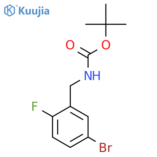 Tert-butyl 5-bromo-2-fluorobenzylcarbamate structure