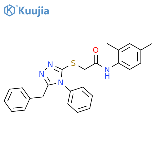 2-[(5-benzyl-4-phenyl-1,2,4-triazol-3-yl)sulfanyl]-N-(2,4-dimethylphenyl)acetamide structure