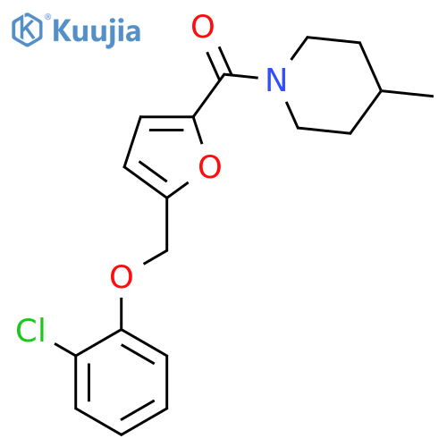 PIPERIDINE, 1-[[5-[(2-CHLOROPHENOXY)METHYL]-2-FURANYL]CARBONYL]-4-METHYL- structure