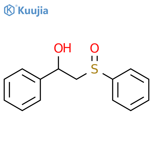 1-phenyl-2-(phenylsulfinyl)ethanol structure