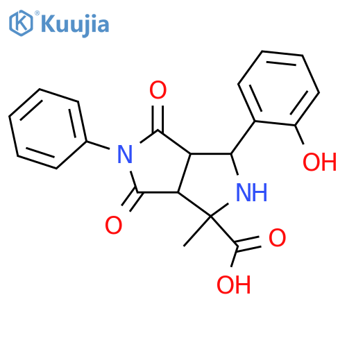 <br>3-(2-Hydroxyphenyl)-1-methyl-4,6-dioxo-5-phenyloctahydropyrrolo[3,4-c]pyrro le-1-carboxylic acid structure