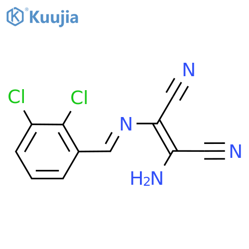 2-amino-3-[(2,3-dichlorobenzylidene)amino]-2-butenedinitrile structure