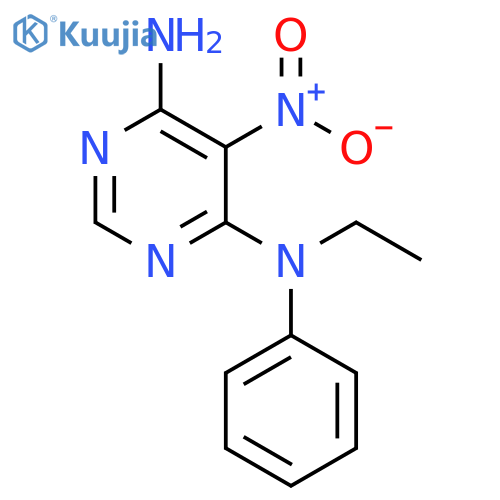 N4-ethyl-5-nitro-N4-phenylpyrimidine-4,6-diamine structure