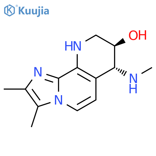 Imidazo[1,2-h][1,7]naphthyridin-8-ol,7,8,9,10-tetrahydro-2,3-dimethyl-7-(methylamino)-, (7R,8R)- structure