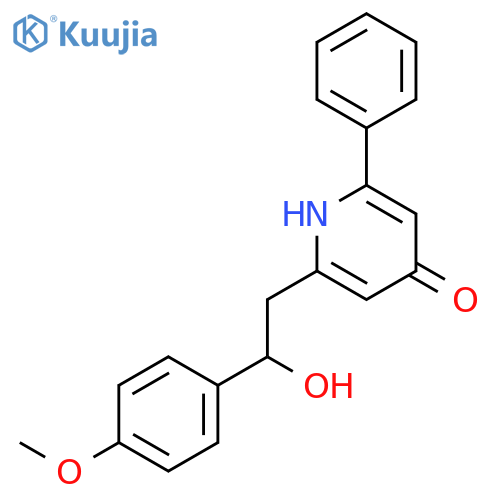 4(1H)-Pyridinone,2-[2-hydroxy-2-(4-methoxyphenyl)ethyl]-6-phenyl- structure