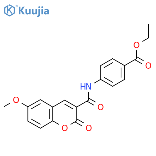 ethyl 4-(6-methoxy-2-oxo-2H-chromene-3-amido)benzoate structure