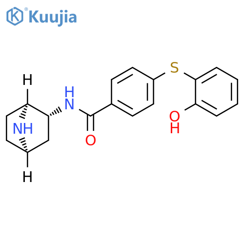 Benzamide,N-(1S,2R,4R)-7-azabicyclo[2.2.1]hept-2-yl-4-[(2-hydroxyphenyl)thio]- structure