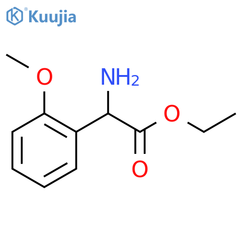 Benzeneacetic acid, α-amino-2-methoxy-, ethyl ester structure