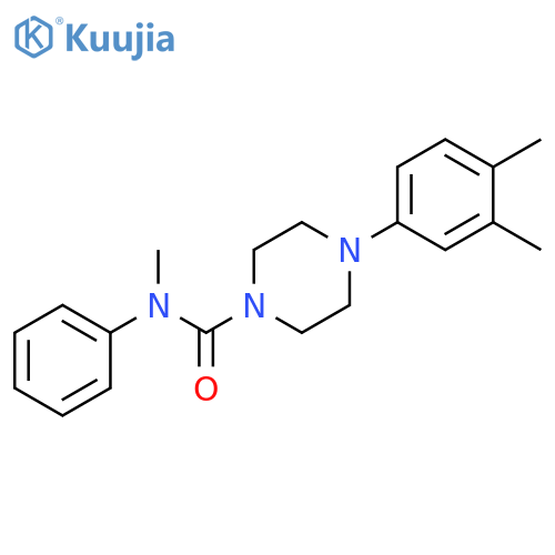 4-(3,4-dimethylphenyl)-N-methyl-N-phenylpiperazine-1-carboxamide structure