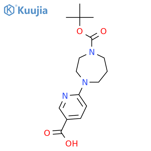 6-(1,4-diazepan-1-yl)pyridine-3-carboxylic acid structure