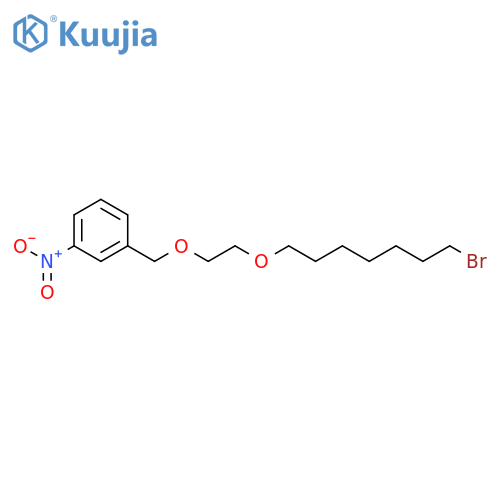 Benzene, 1-[[2-[(7-bromoheptyl)oxy]ethoxy]methyl]-3-nitro- structure