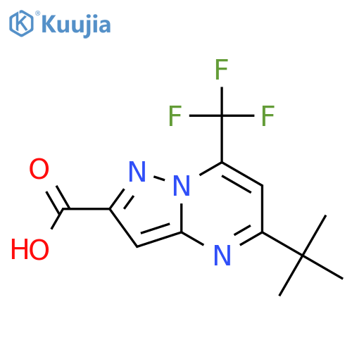 5-tert-butyl-7-(trifluoromethyl)pyrazolo1,5-apyrimidine-2-carboxylic acid structure